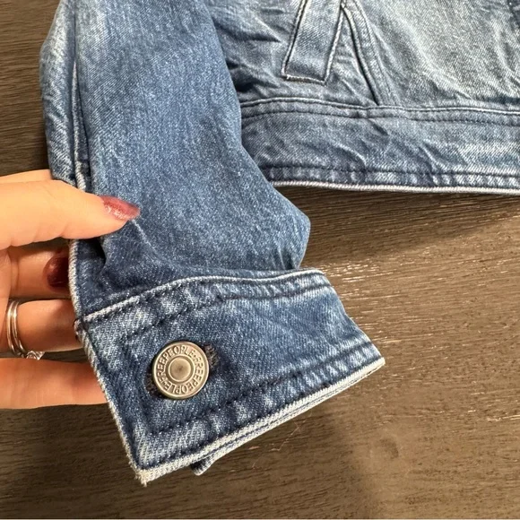 Free People Now Or Never Denim Jacket Coat XS - Picture 8 of 14